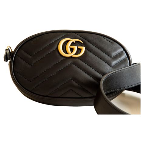 gucci marmont quilted leather belt bag